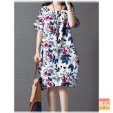 Short Sleeve Dress with Printing