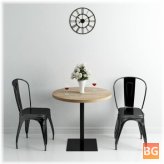 Table with round top and black color