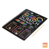 Notebook with Painting Stand and Funky Scratch Painting Toy