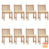 Garden Chairs - 8 Pieces with Cushions