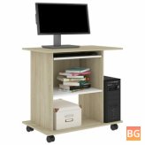 Computer Desk - White and Oak 31.5