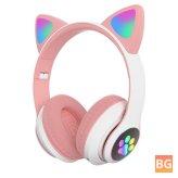 Bluetooth Headset for Adults and Kids - Cat Ears