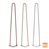 Table Legs with Floor Protection, Metal Hairpin Legs