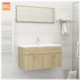 Sonoma Oak Chipboard Bathroom Set
