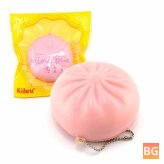 Kiibru Licensed Squishy Bun - Pink - 6cm with Original Packaging Chain Phone Bag Strap