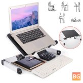 Foldable Aluminum Laptop Desk with Cooling Fan Hole