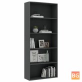 Book Cabinet Gray 31.5"x11.8"x27.8