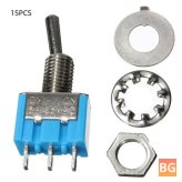 3-Pins Toggle Switch with AC Power - 125V, 6A