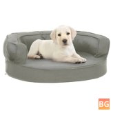 Dog Bed - Gray Linen Look