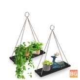 Wall Mounted Rope Rack with Shelf - 2/3PCS
