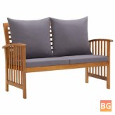 Garden Bench with Cushions (46.9