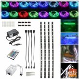 RGB LED Strip Light with Remote Control and Power Adapter