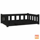Pine Dog Bed 95.5x65.5x28 cm -solid black