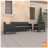 Garden Lounge Set with Cushions - Anthracite