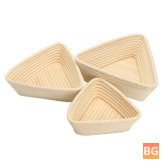 Bread dough proofing 3 different sizes - Triangle Banneton Brotform Rattan Basket