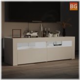 TV Cabinet with LED Lights - White 47.2