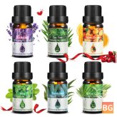 6 Pcs/Set of Beauty Health Body Essential Oil Massage Pure Organic Plant Moisturizing Essential Oil