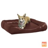 Dog Bed - 80x68x23 cm - Artificial Leather Brown