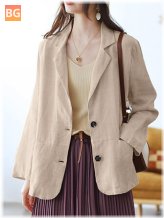 Business casual blazer for women with front pockets