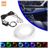 4/5 In 1 RGB Car Decoration Lamp with Bluetooth Control and Ambient Optical Fiber Lights