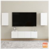 TV Cabinet - 2 pcs White - 12