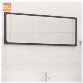 Gray Mirror with Black Frame