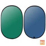 Reversible Popup Backdrop - Blue/Green - 3x5FT