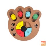 Toy for Pets - Wooden Paw Bone Feeding Toy