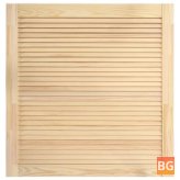 Solid Pine Louver Doors (2-pack) - 61.5x59