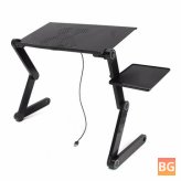 Laptop Table Stand with Cooling Fan and Mouse Pad