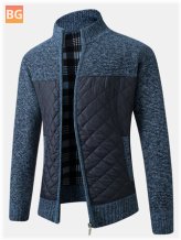 Zipper Knit Long Sleeve Jacket with Pocket