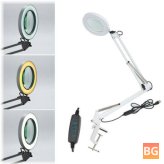 5x LED Desk Magnifier with Clamp and Large Lens