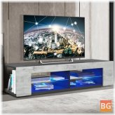 TV Console Storage Holder with LED Lights - 57x15.7x13.7in