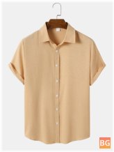 Short Sleeve Button-Up Shirt for Men