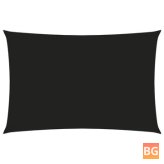 Rectangular Sun Shade 3x5m - Black Oxford Fabric