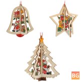 3D Wooden Christmas Ornaments