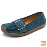 Suede and Leather Comfy Casual Flats for Women