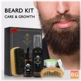 Beard Care Set - Style Beard Brush and Oil Comb