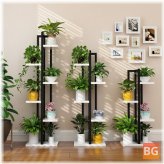 Wooden Metal Flower Stands for Pot Plant Display