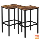 2PC Wood Grain Steel Footstool for Retro Chairs !