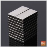 N35 Neodymium Block Magnets (20pcs) - Strong & Rare Earth - 15x6