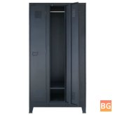 3-Tier Metal Locker Cabinet - Home Storage
