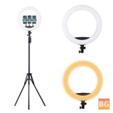 LE-620B-02 3200-5500K 18-Inch Dimmable LED Selfie Ring Light Photography Video Fill Light for Phone