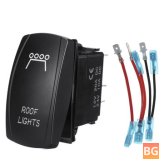 Blue LED Light Bar with Cable Rocker Switch - Waterproof Car Boat Bus RV