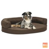 Dog Bed - ergonomic Linen Look - 90x64 cm