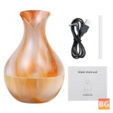 7 Color Night Light with Ultrasonic Humidifier - Wood Grain Aromatherapy Essential Oil Diffuser