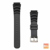 Sport Diver Watch Band with Black Rubber Strap