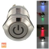 12V 4-Pin led metal push button switch momentary power switch