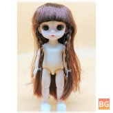 Moveable Baby Doll with Makeup and Long Hair for Kids' Birthday Gift