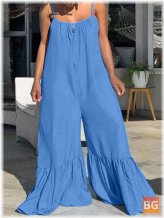 Pleated Straps Jumpsuit for Women